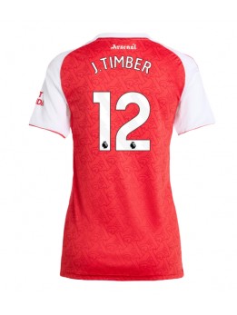Arsenal Jurrien Timber #12 Replika Hemmakläder Dam 2025-26 Kortärmad